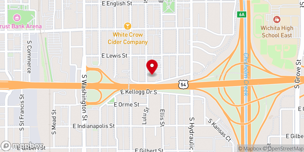 Map showing location of First Church of the Nazarene