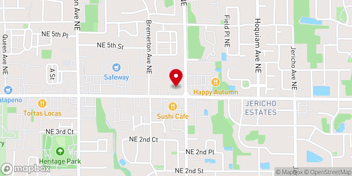 Map showing location of Renton Christian Fellowship