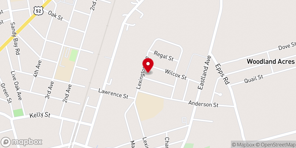 Map showing location of Mt Zion United Methodist Church