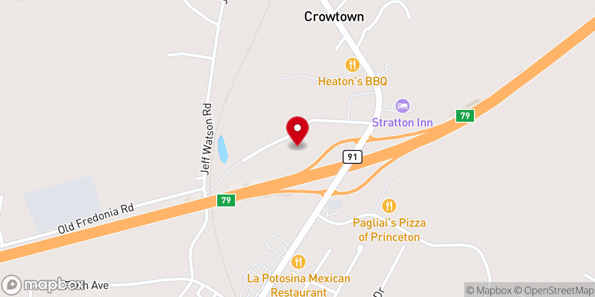 Map showing location of Trinity Global Methodist Church, Princeton, Ky