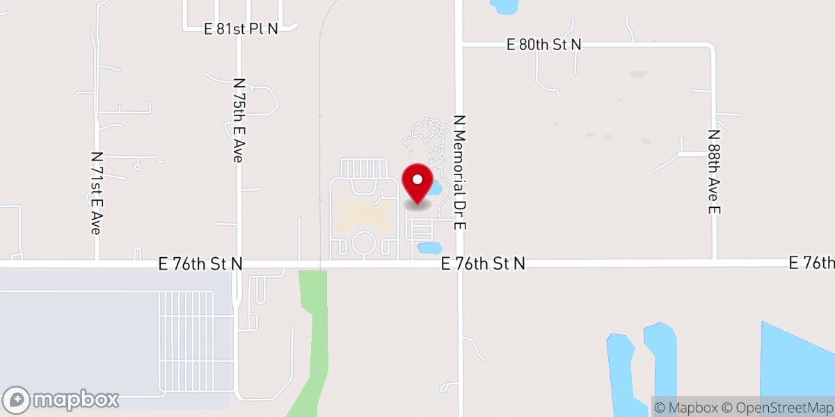 Map showing location of Trinity Presbyterian Church