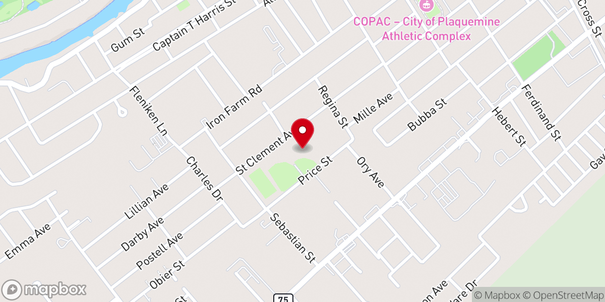 Map showing location of Saint John Catholic School