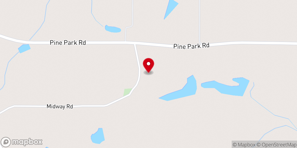 Map showing location of Poplar Spring Church