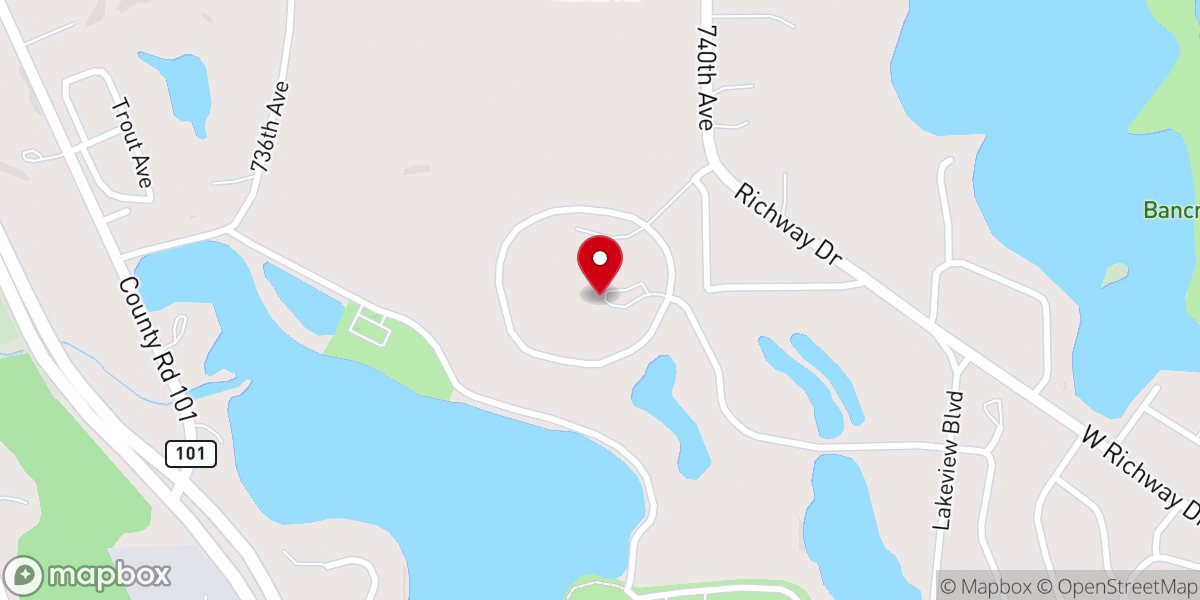 Map showing location of St. John's Lutheran Community on Fountain Lake