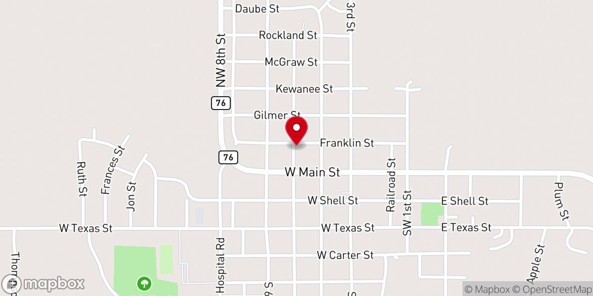 Map showing location of First United Methodist Church