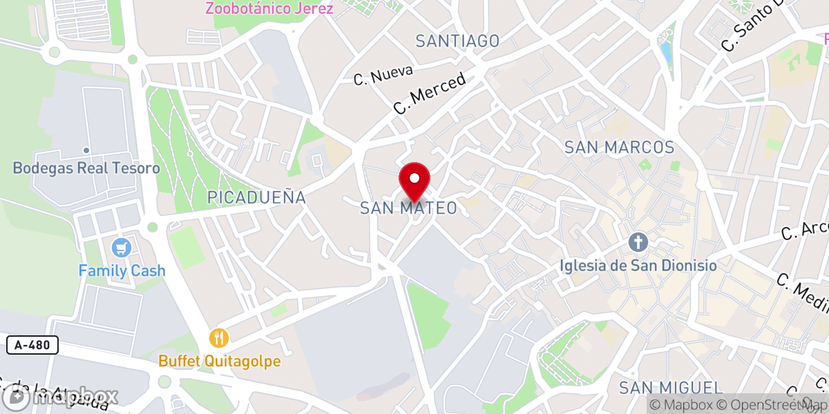 Map showing location of Capilla de Santa Marta
