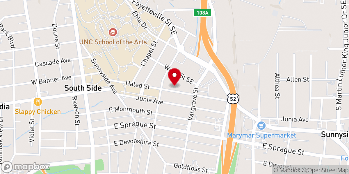 Map showing location of Sunnyside Ministry