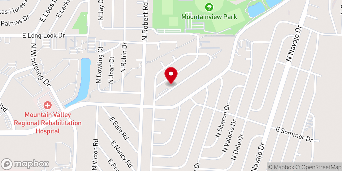 Map showing location of Prescott Valley Pentecostal Church