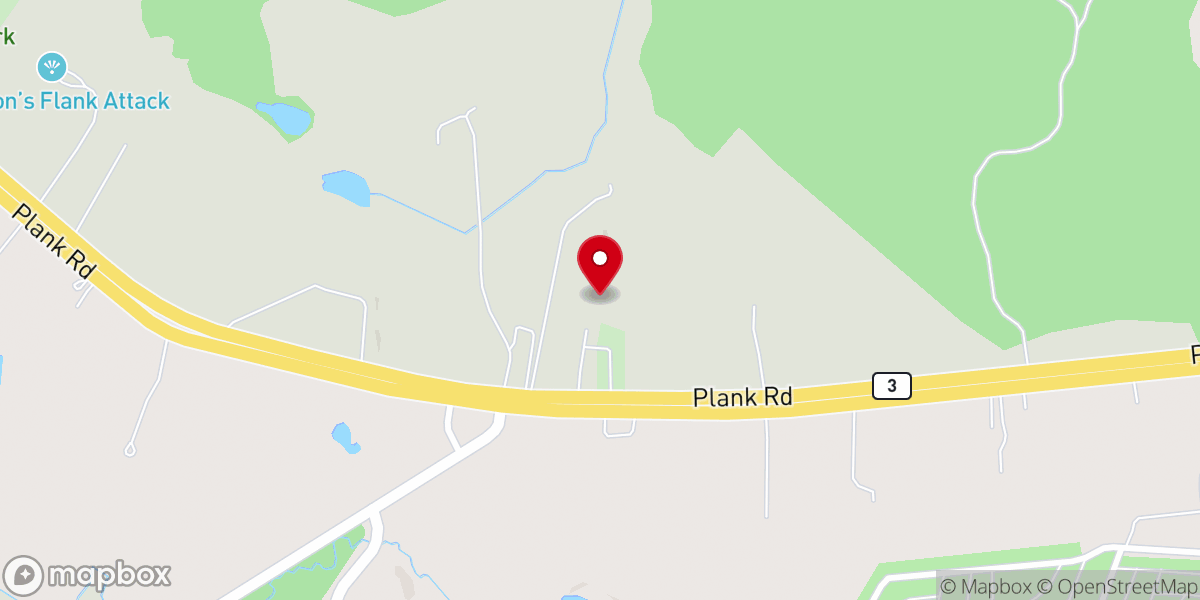 Map showing location of Wilderness Baptist Church