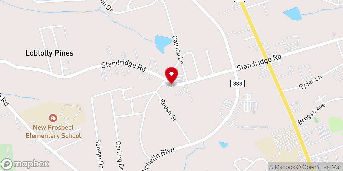 Map showing location of Temple Baptist Church