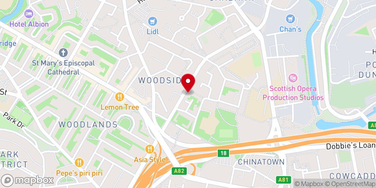 Map showing location of Calvary Charismatic Church