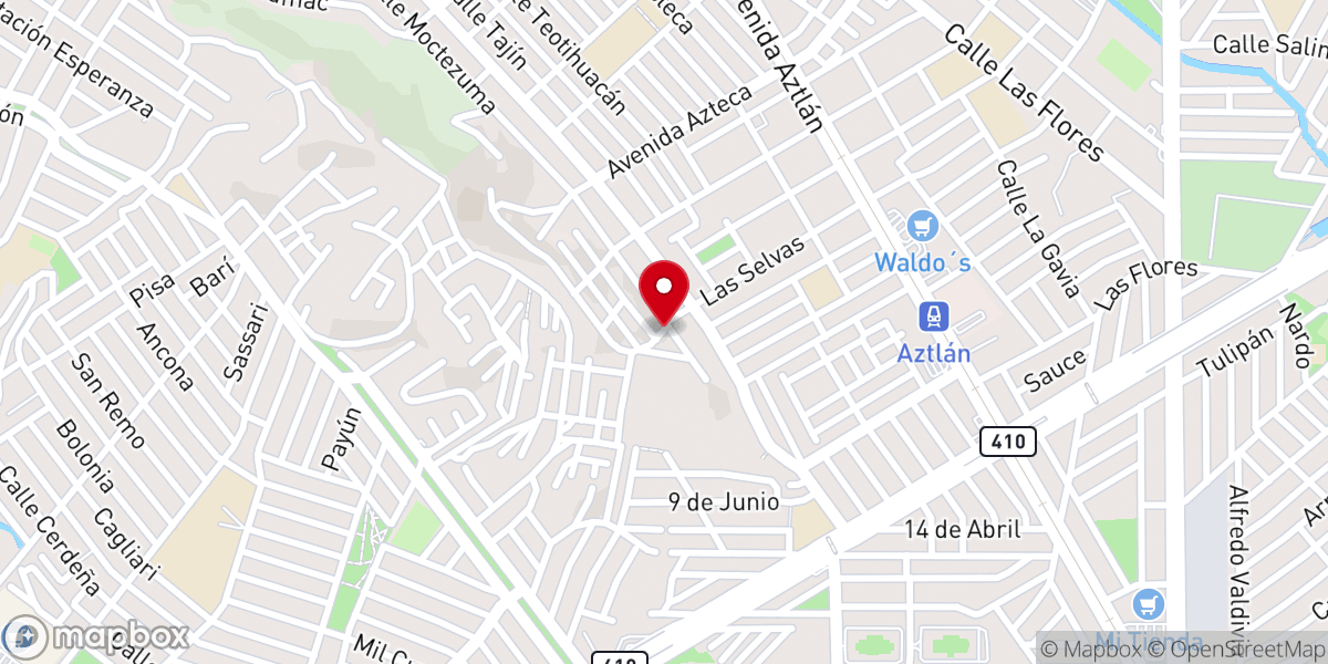 Map showing location of Iglesia Pentecostal Unida De Mexico