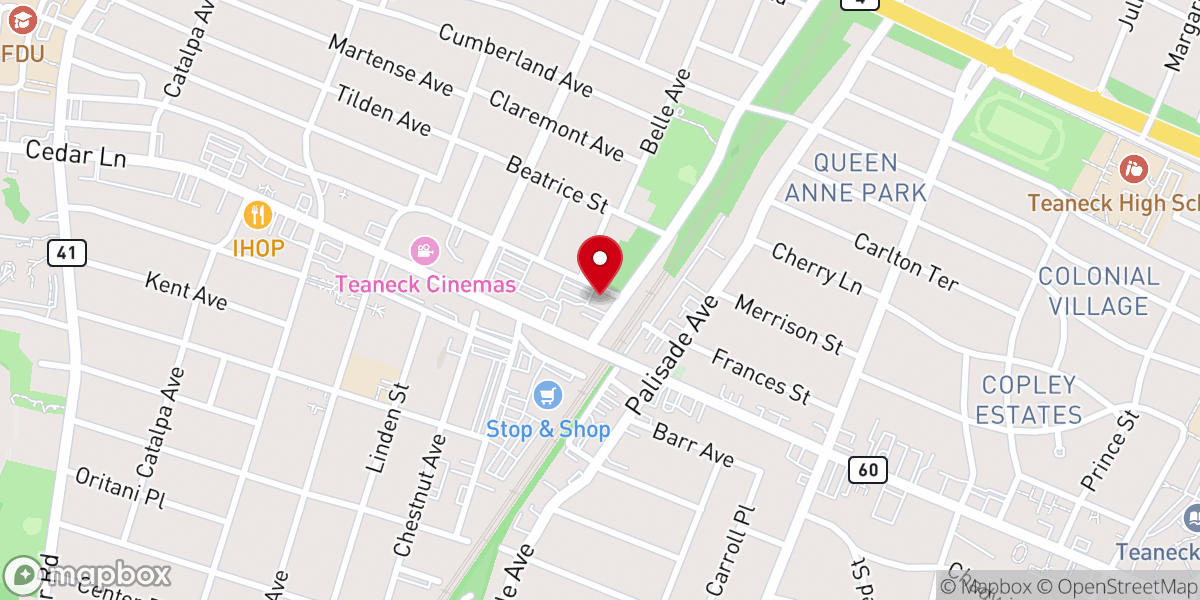 Map showing location of East Bergen Christian Church