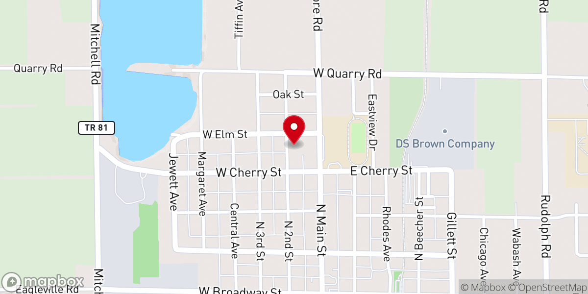 Map showing location of Adams Richard