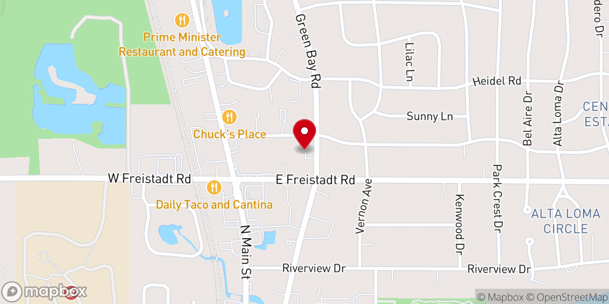 Map showing location of Grace Lutheran Church