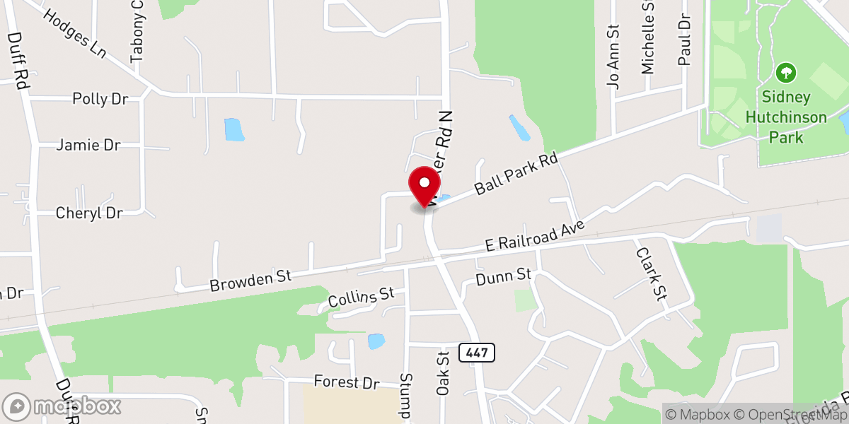 Map showing location of Unity Church of God & Christ