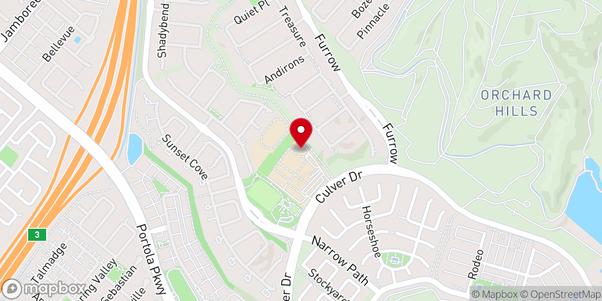 Map showing location of VISION Calvary Chapel - Orchard Hills Campus