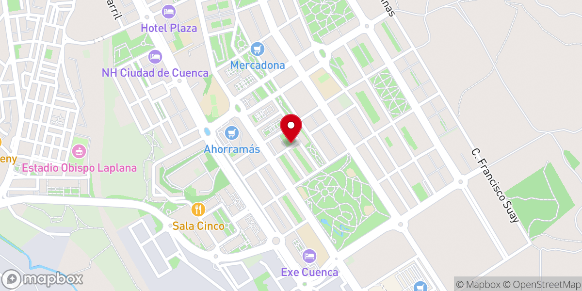 Map showing location of Parroquia de San Román Mártir