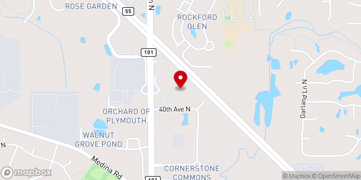 Map showing location of Glory of Christ Lutheran Church
