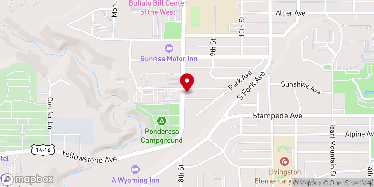 Map showing location of Park Christian Schools