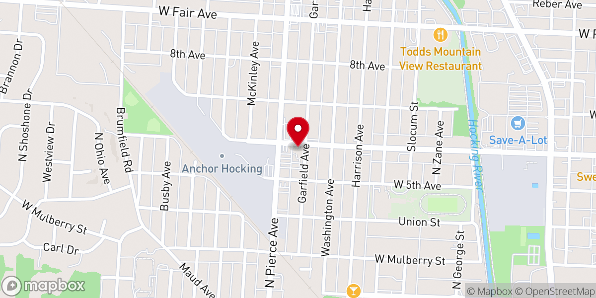 Map showing location of Sixth Avenue Global Methodist Church