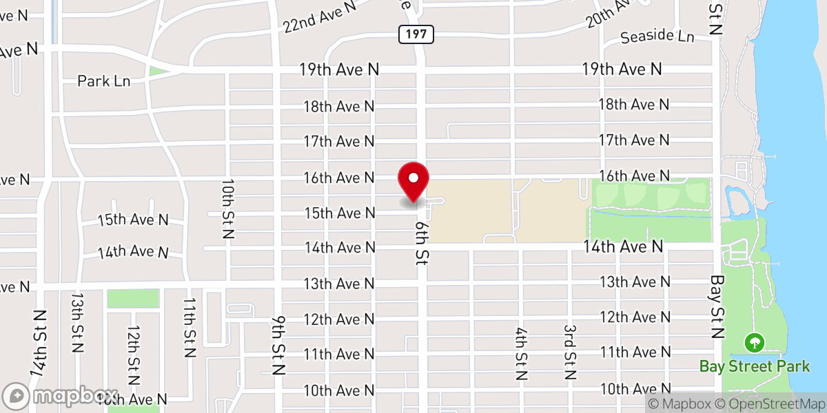 Map showing location of The chosen ones outreach ministries of galveston inc