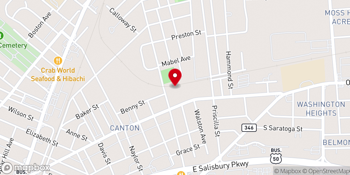 Map showing location of Mt. Calvary Apostolic Church