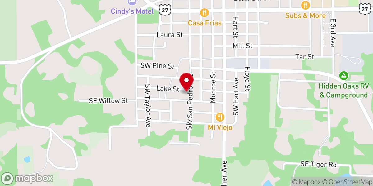 Map showing location of Jesus Christ Fellowship Church