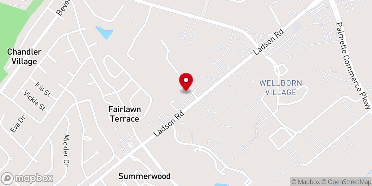 Map showing location of Heritage Holiness Church