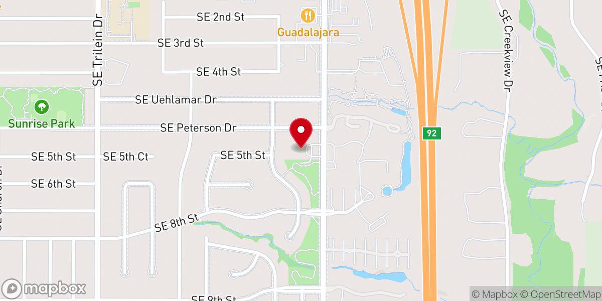 Map showing location of Ankeny United Church of Christ