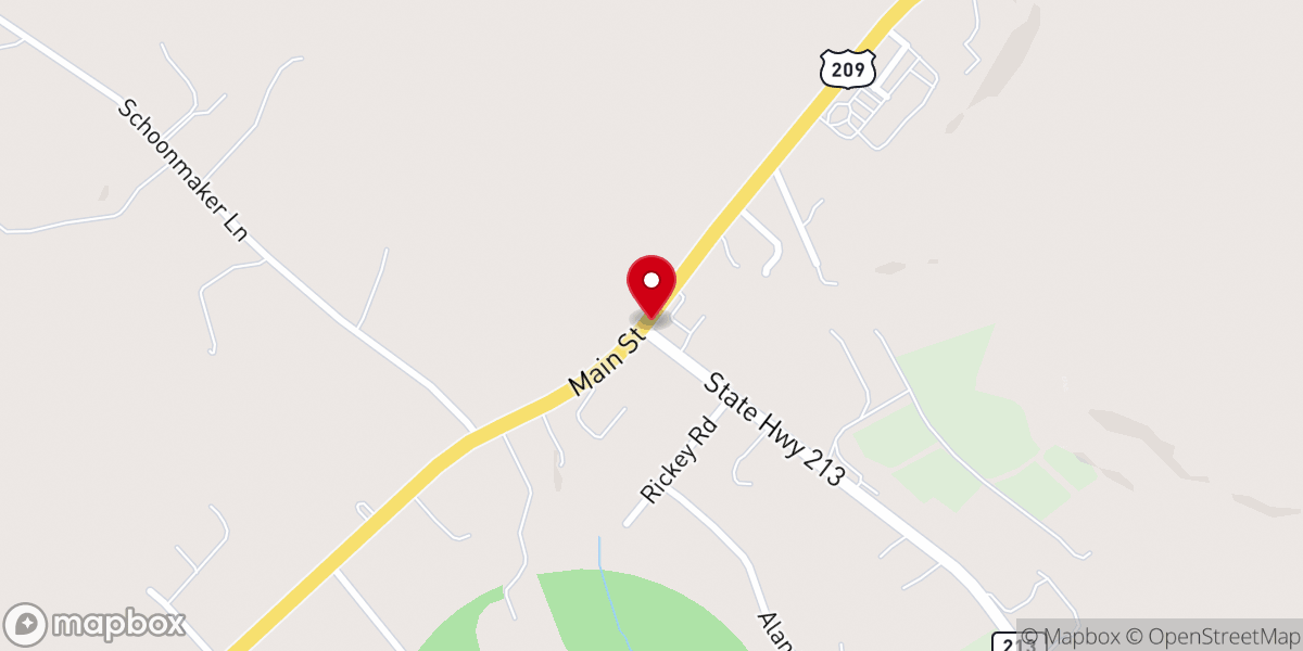 Map showing location of Stone Ridge