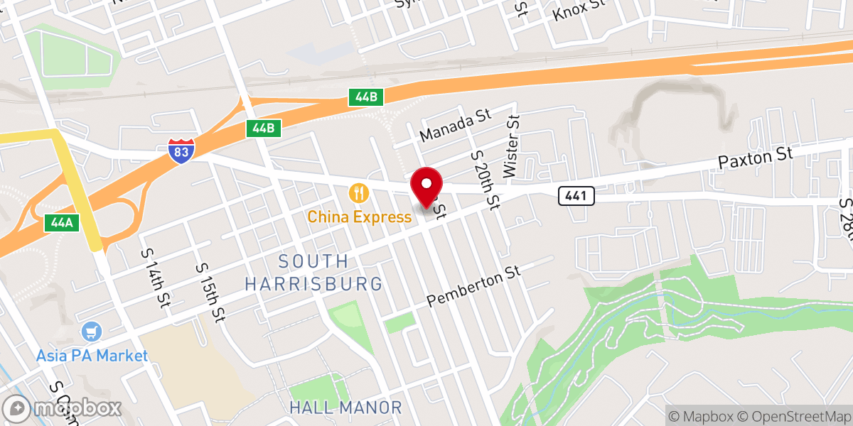 Map showing location of Christian Fellowship Church