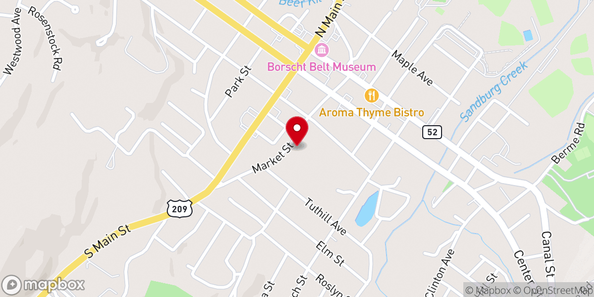 Map showing location of St John's Memorial Episcopal Church
