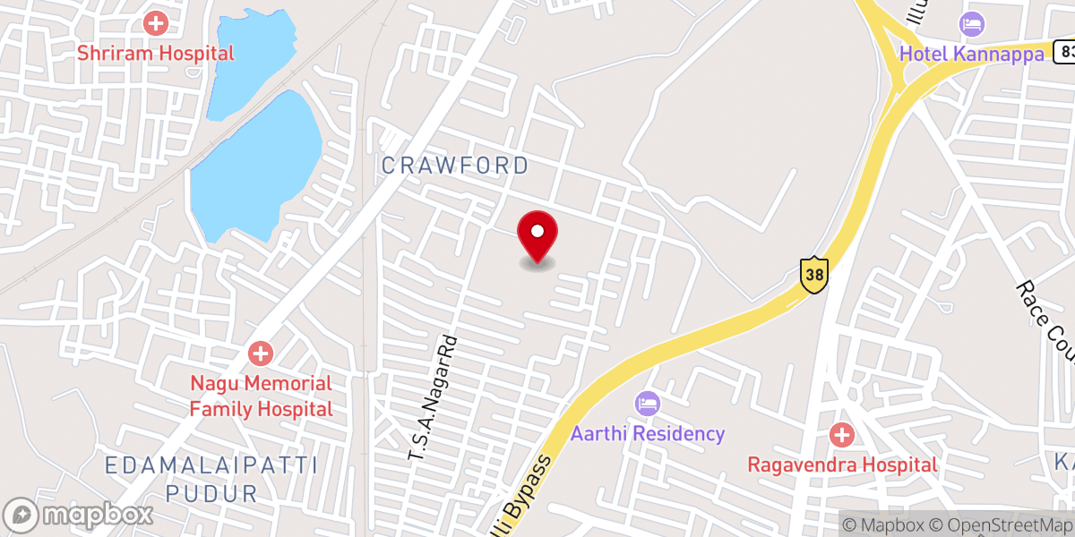 Map showing location of St.Theresa's Church - Crawford and Convent