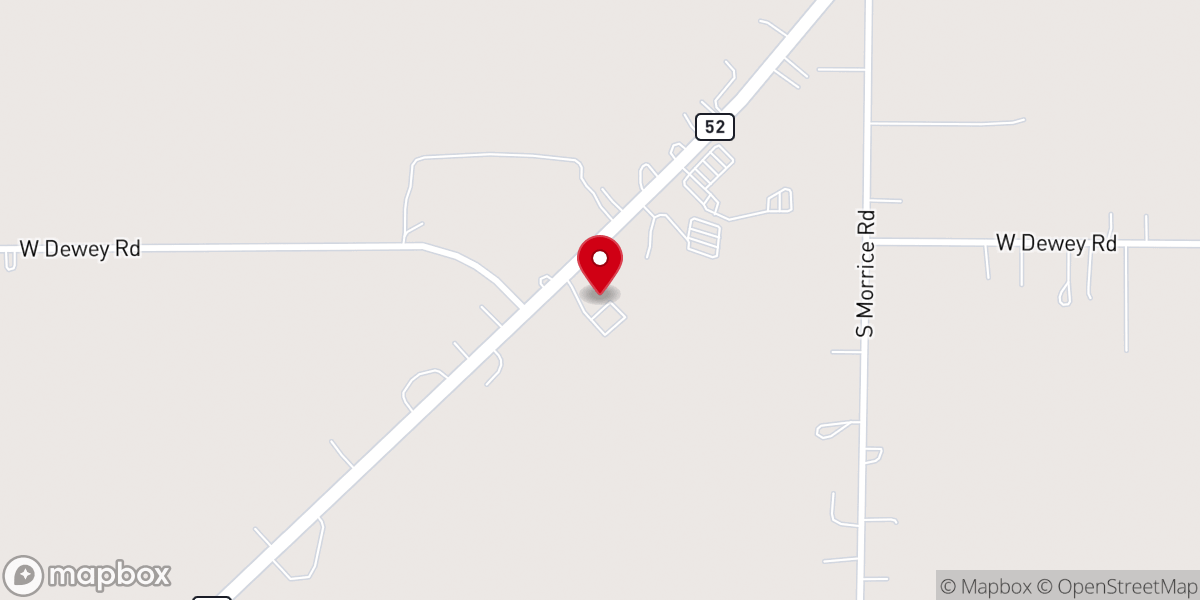 Map showing location of Owosso Church of Christ