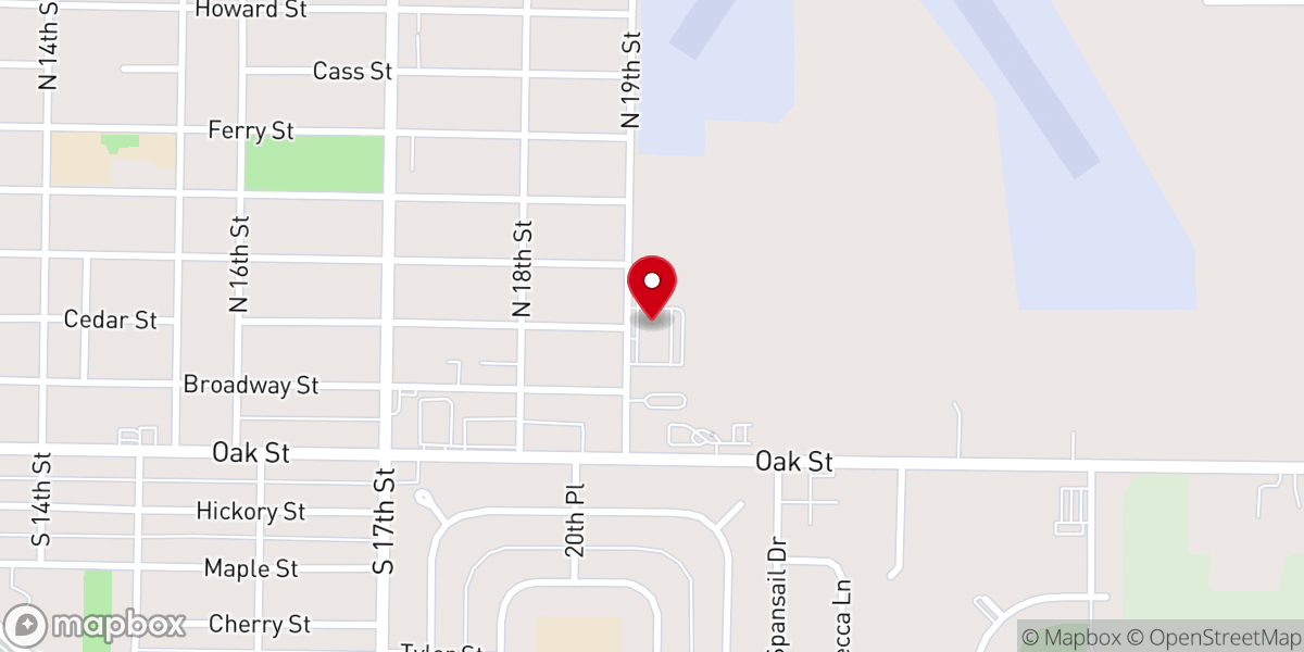 Map showing location of St. Mark Catholic Parish
