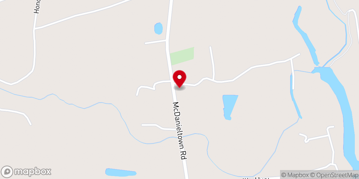 Map showing location of Macedonia United Methodist Church