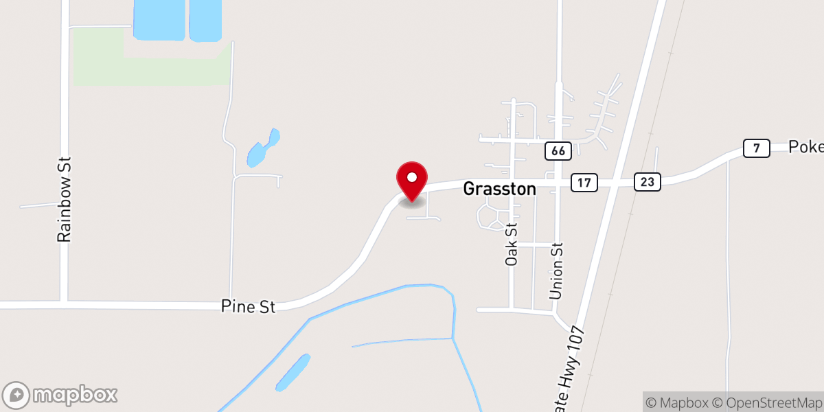 Map showing location of Open Arms Church