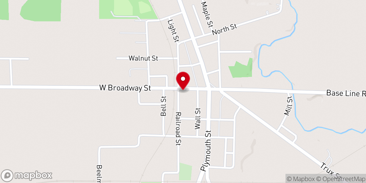 Map showing location of First Lutheran Church