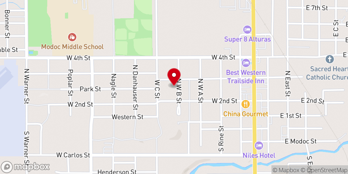 Map showing location of Christian Life Assembly
