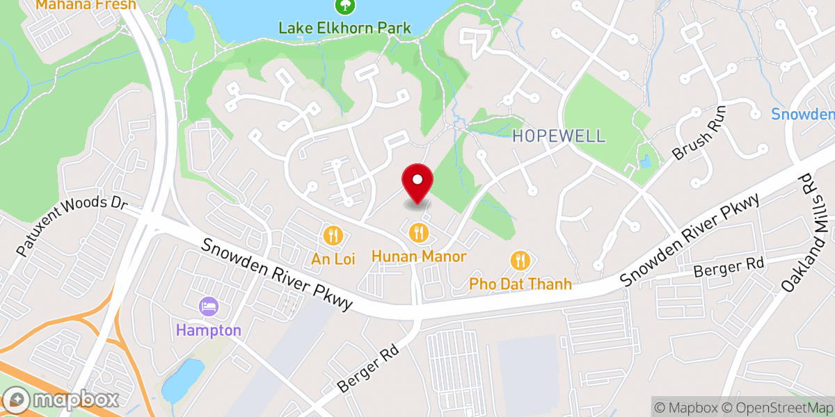 Map showing location of Valley Brook Community Church