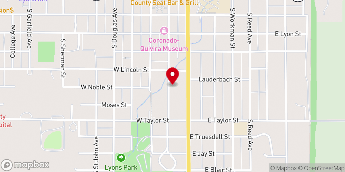 Map showing location of St Mark's Episcopal Church