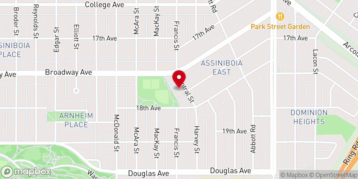 Map showing location of Faith Baptist Place