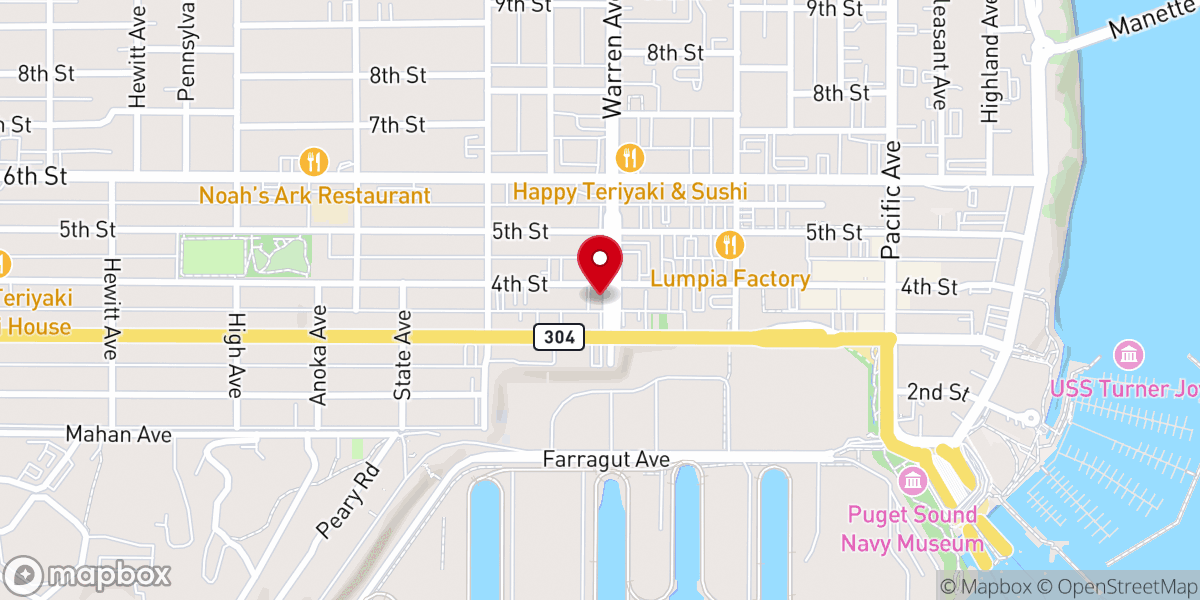 Map showing location of First Church of Christ, Scientist