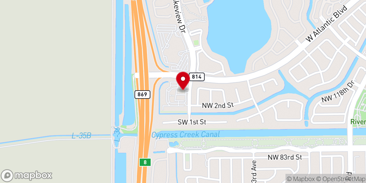 Map showing location of Ismaili Jamatkhana Coral Springs, Florida