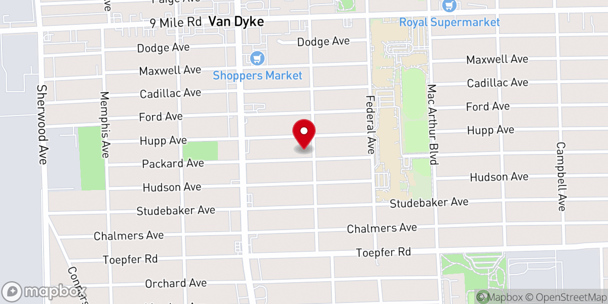 Map showing location of Mt Calvary Lutheran Church