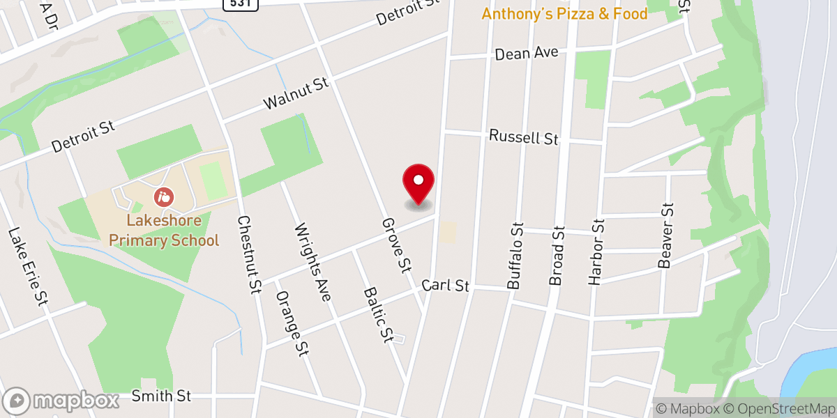 Map showing location of St Frances Cabrini Convent