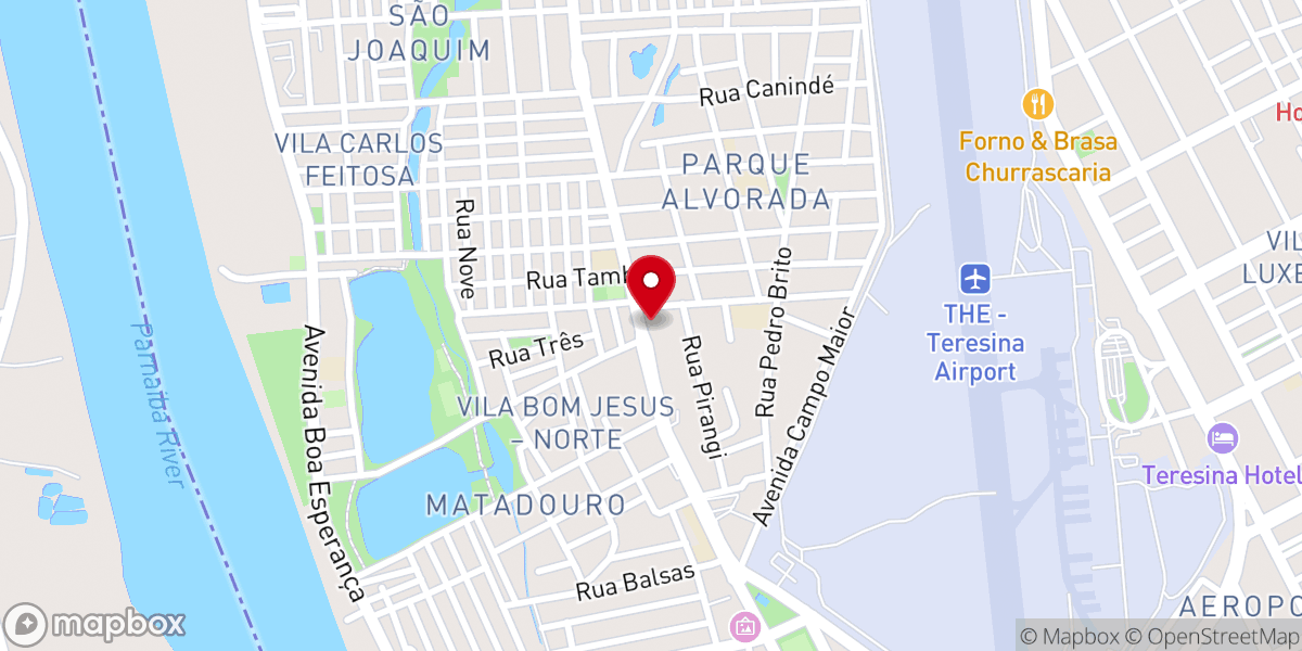 Map showing location of Igreja Batista Nacional Betel
