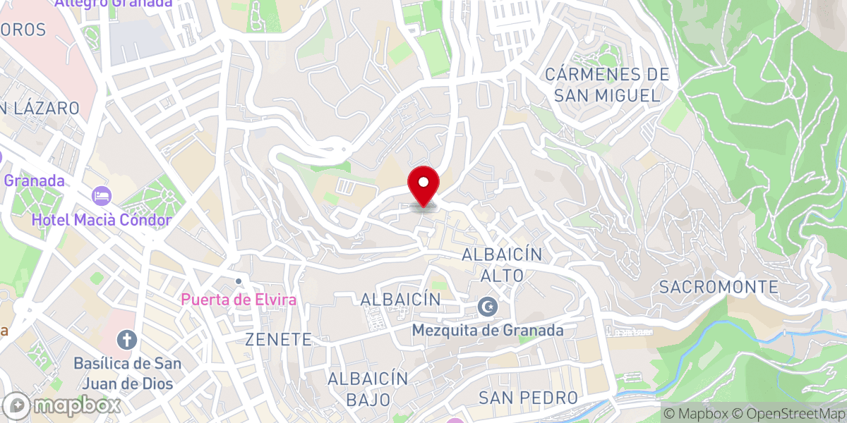 Map showing location of Aljibe de San Bartolomé