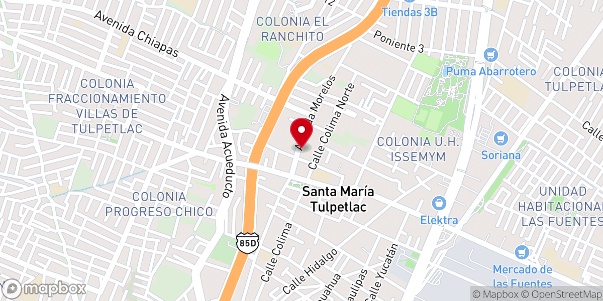 Map showing location of IGLESIA CRISTIANA INTERDENOMINACIONAL MONTE SINAI